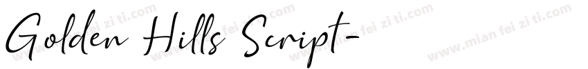 Golden Hills Script字体转换